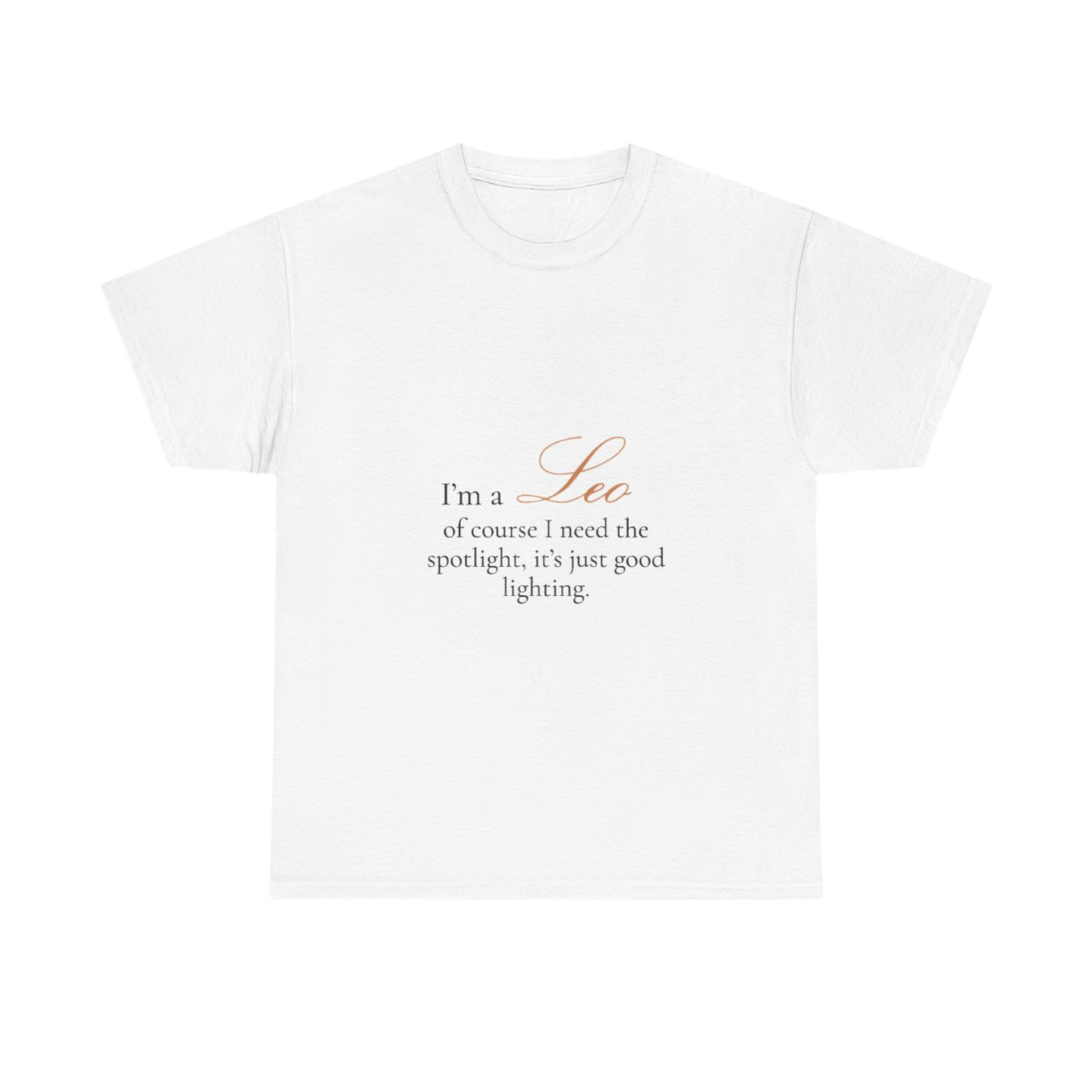 T-shirt oversize blanc Lion, imprimé « I'm a Leo, of course »
