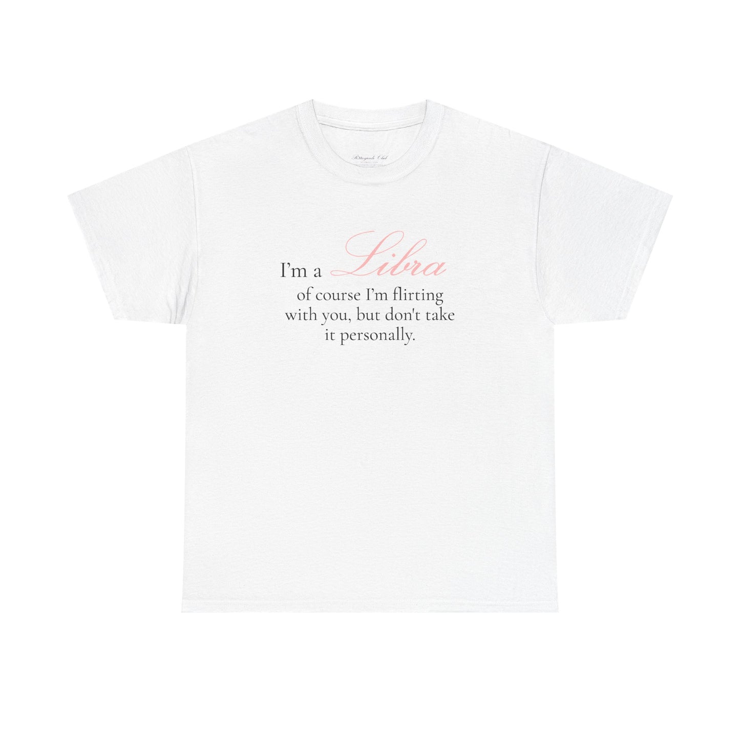 T-shirt oversize blanc Balance, imprimé « I'm a Libra, of course »