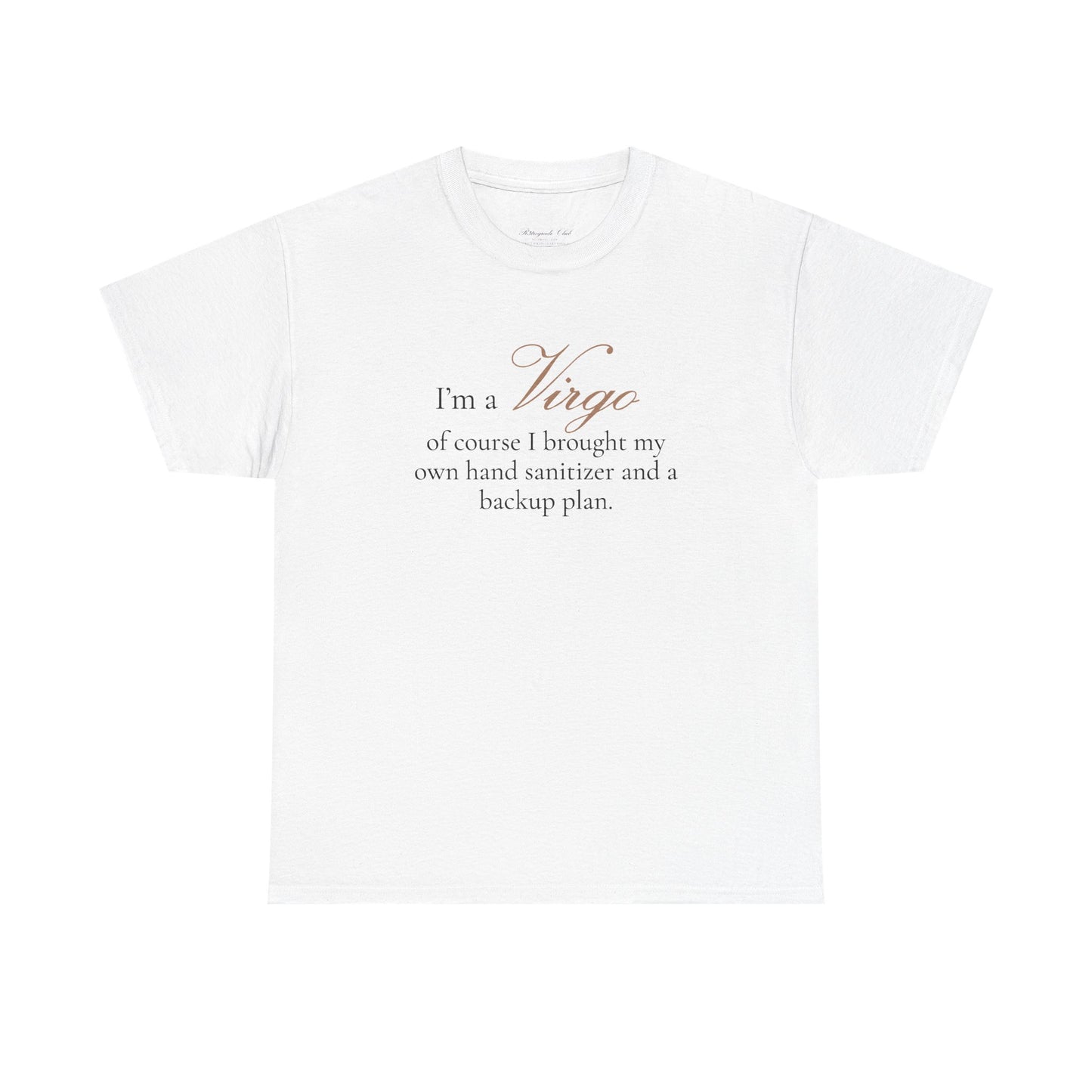 T-shirt oversize blanc Vierge, imprimé « I'm a Virgo, of course »