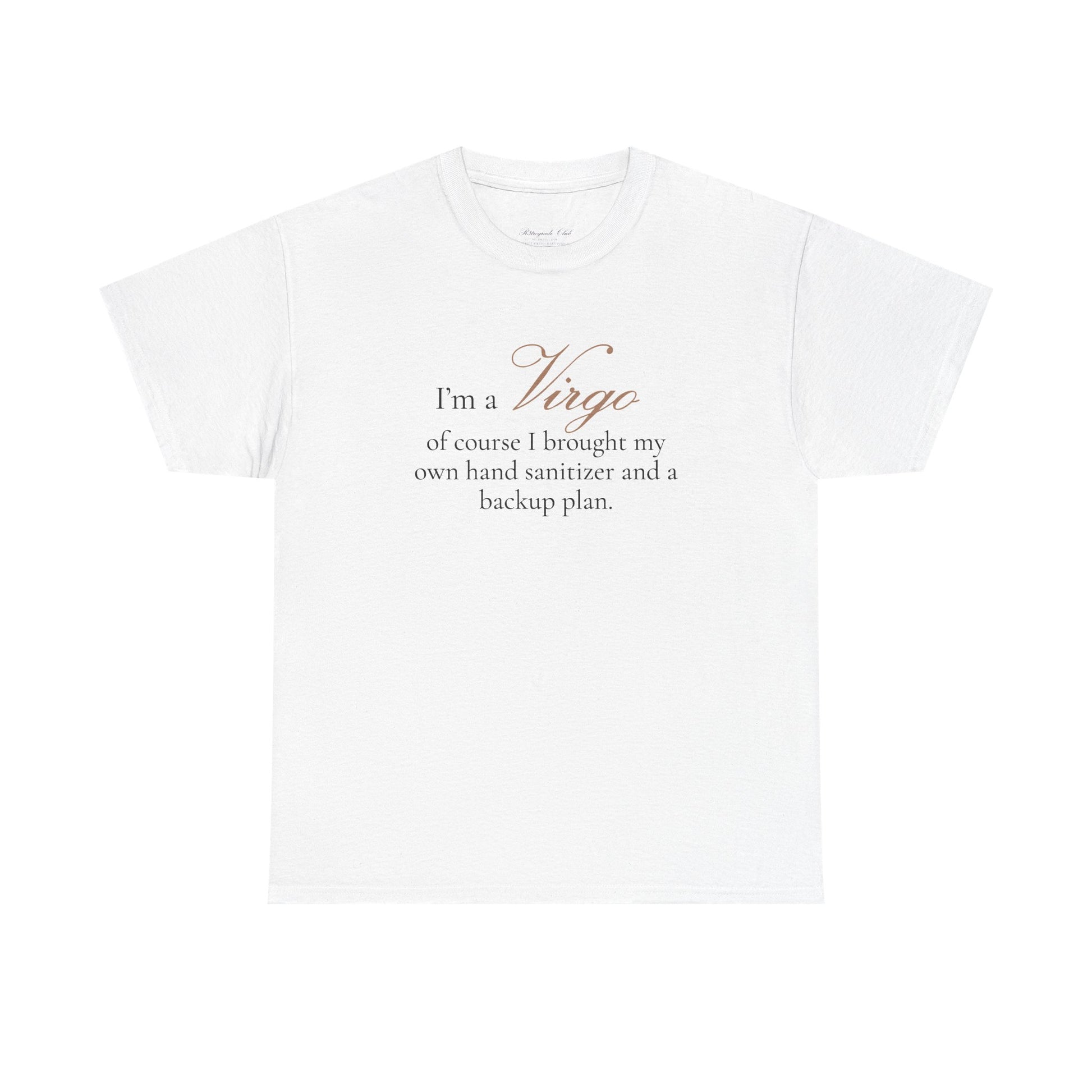 T-shirt oversize blanc Vierge, imprimé « I'm a Virgo, of course »