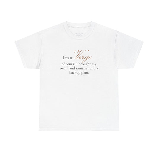 T-shirt oversize blanc Vierge, imprimé « I'm a Virgo, of course »
