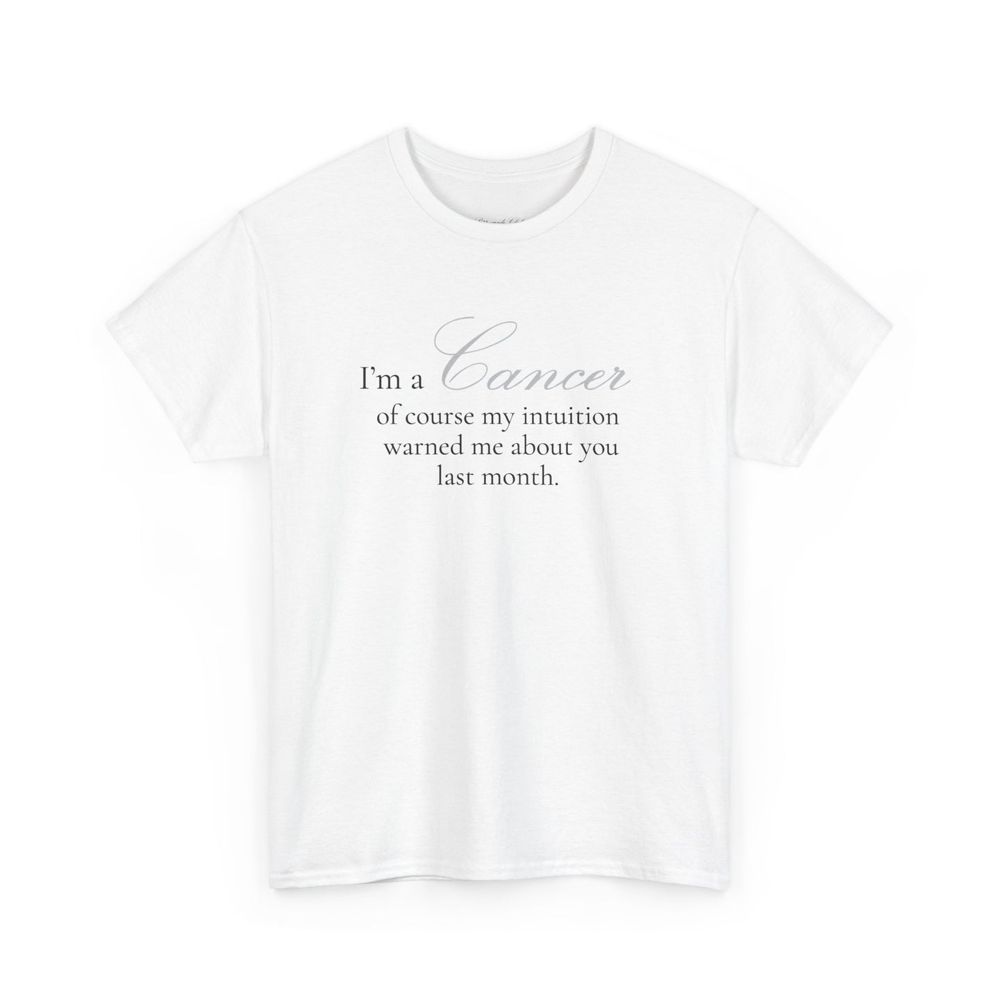 T-shirt oversize blanc Cancer, imprimé « I'm a Cancer, of course »