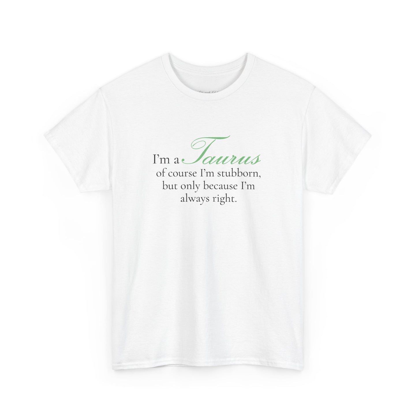 T-shirt oversize blanc Taureau, imprimé « I'm a Taurus, of course »