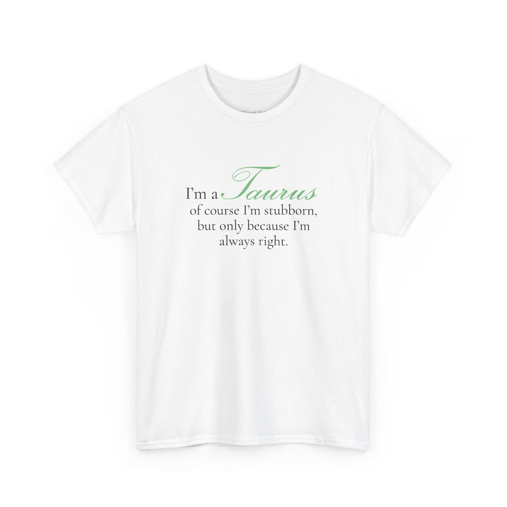 T-shirt oversize blanc Taureau, imprimé « I'm a Taurus, of course »