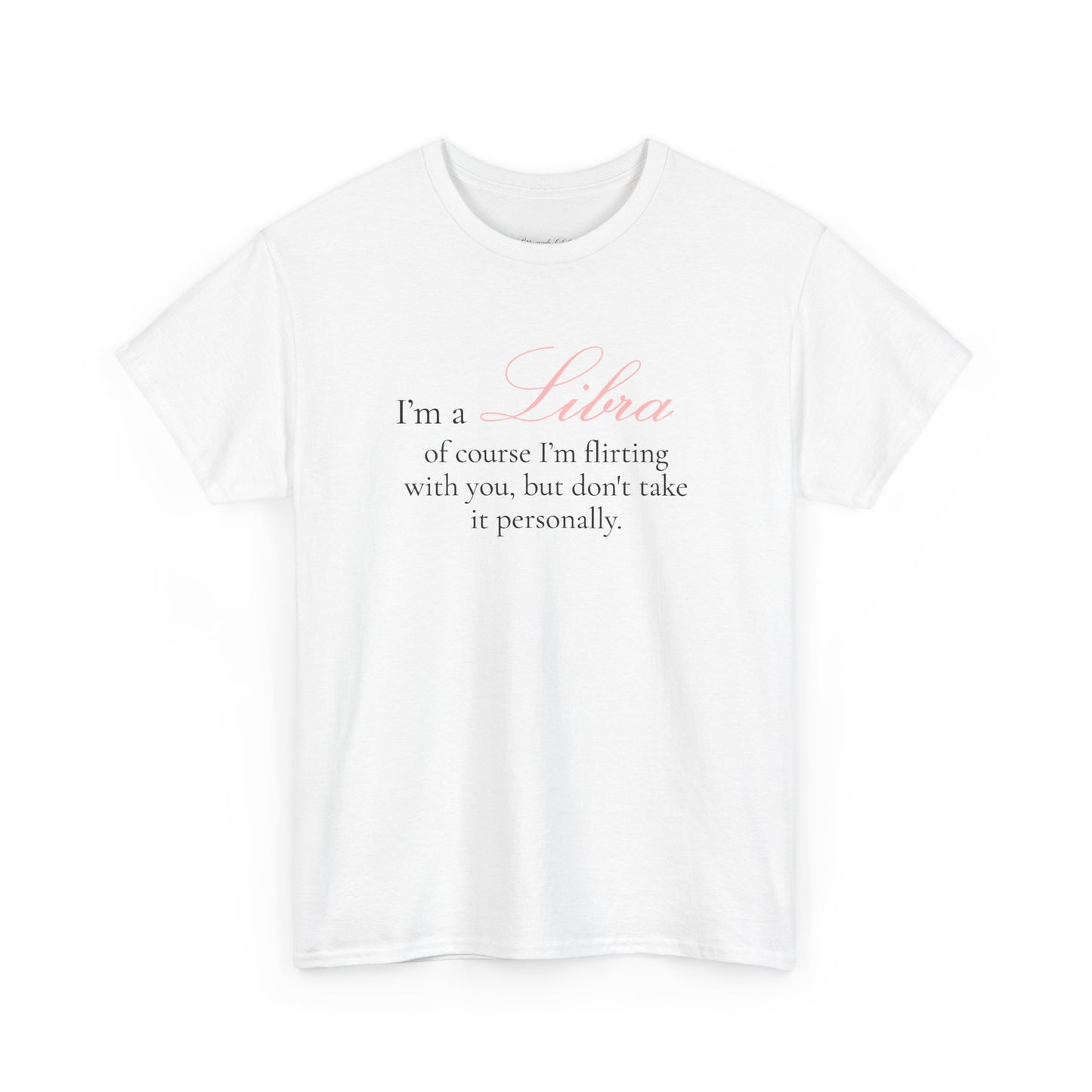 T-shirt oversize blanc Balance, imprimé « I'm a Libra, of course »