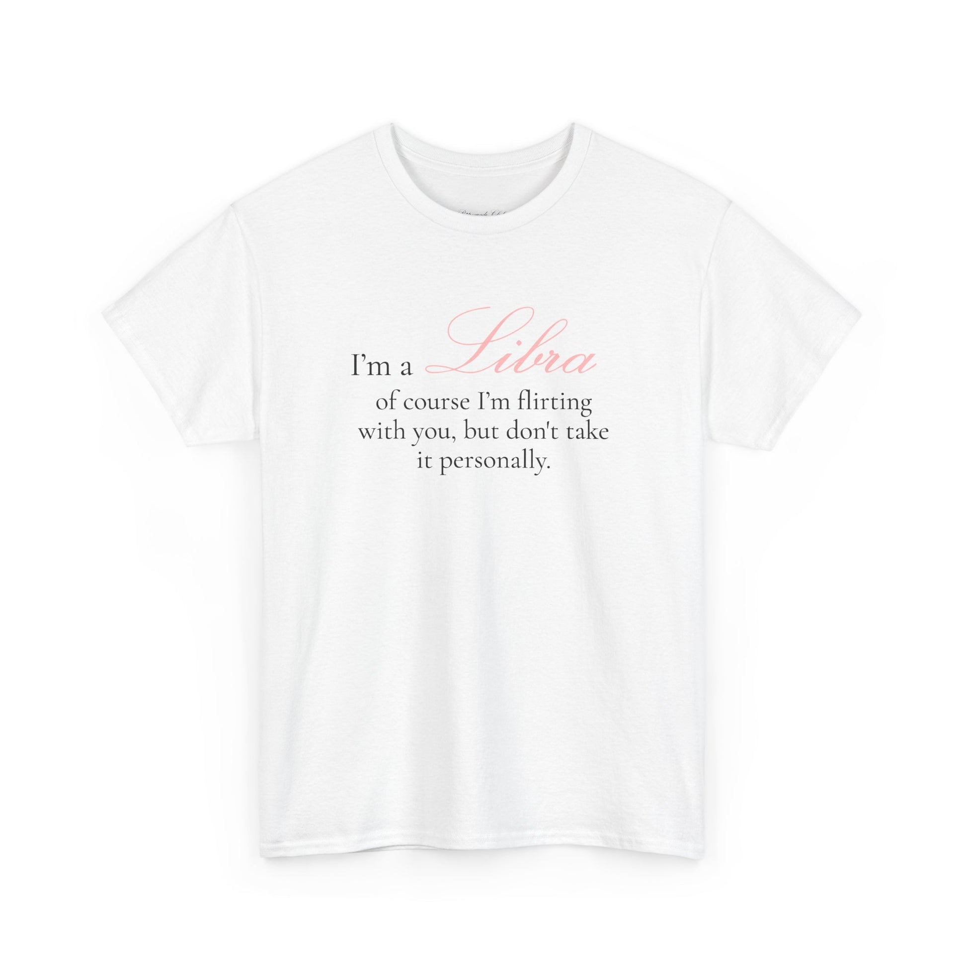 T-shirt oversize blanc Balance, imprimé « I'm a Libra, of course »
