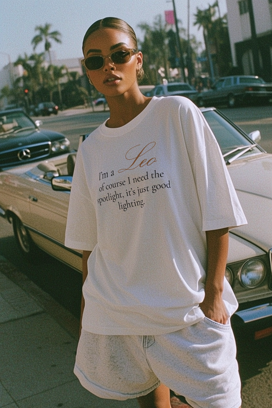T-shirt Lion signe astrologique · "I'M A LEO, of course…"