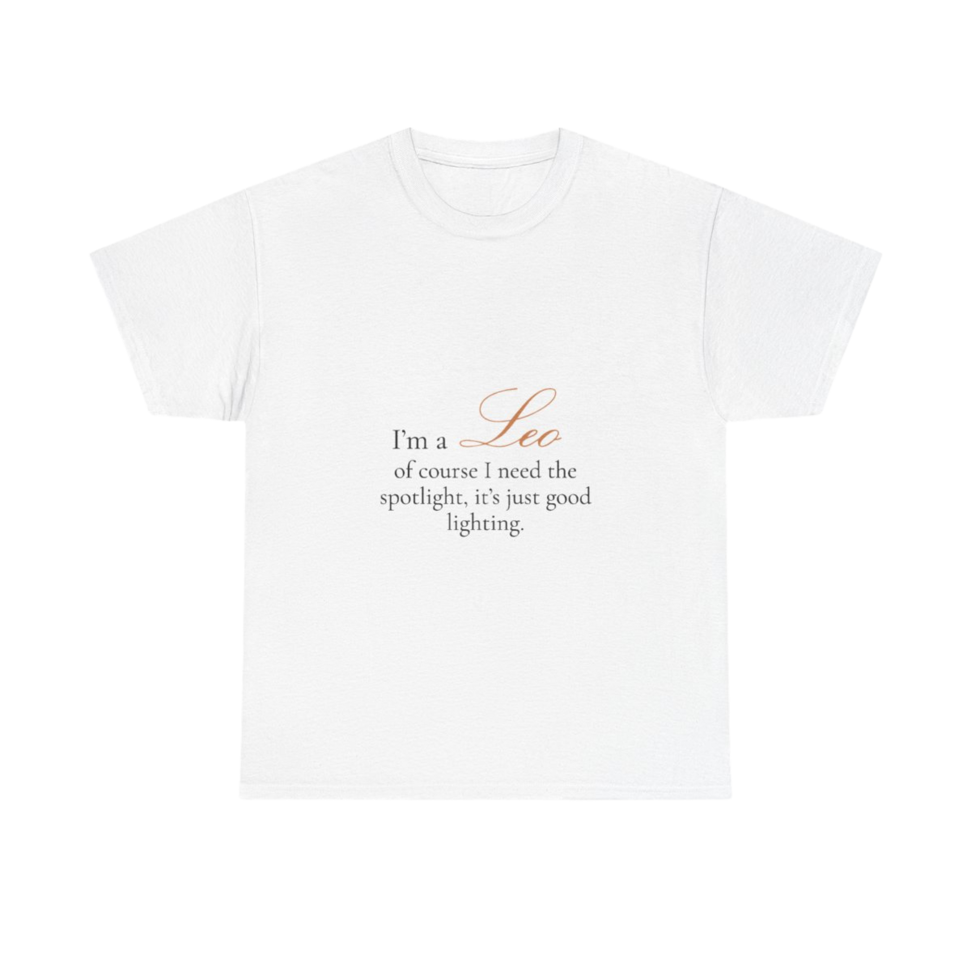 T-shirt oversize blanc Lion, imprimé « I'm a Leo, of course »