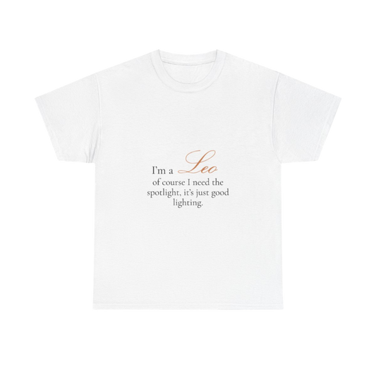 T-shirt oversize blanc Lion, imprimé « I'm a Leo, of course »